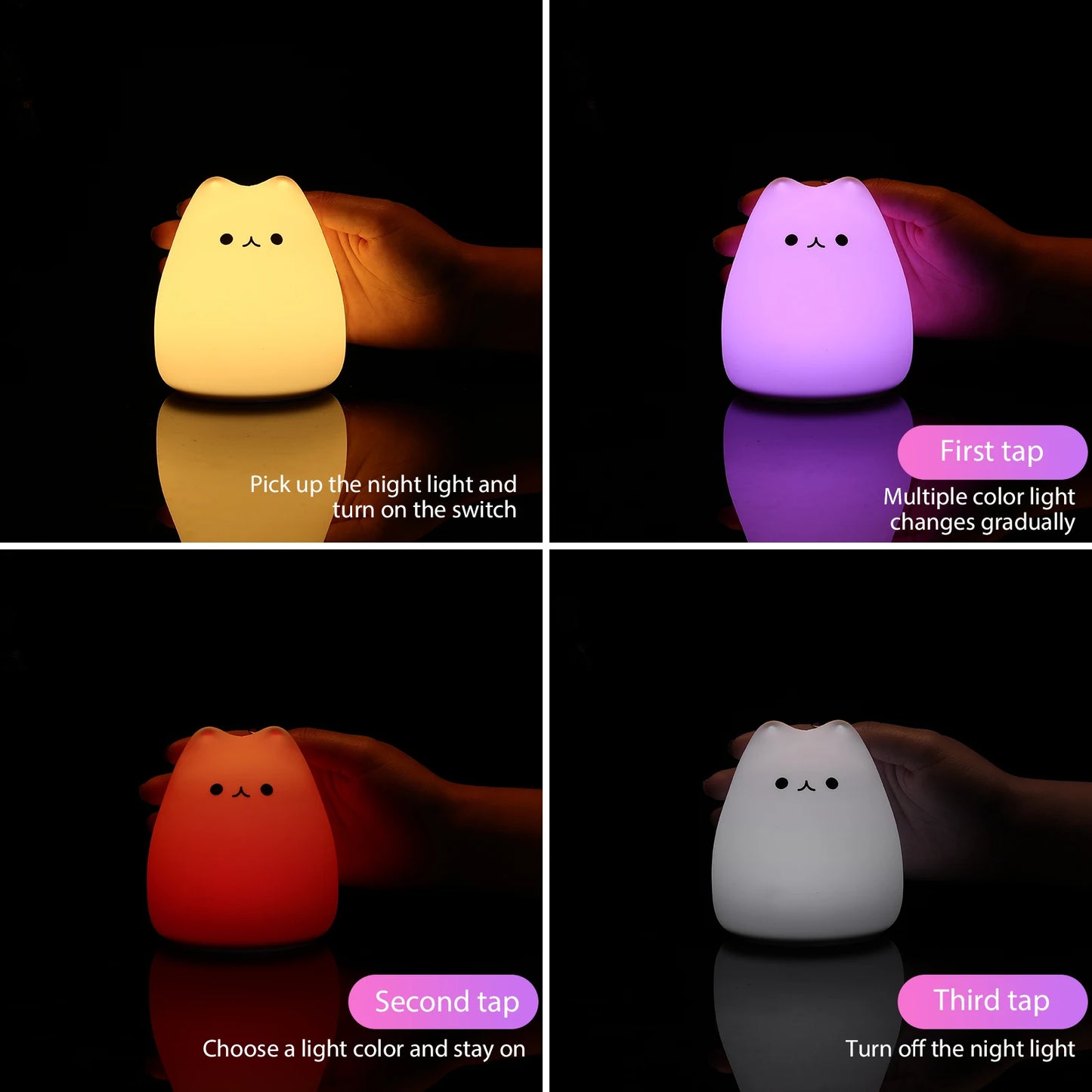 Kawaii Popular Cat Baby Mini Night Light