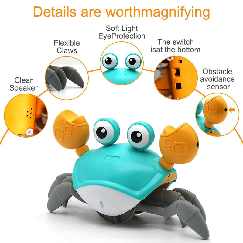 Cute Sensing Crawling Crab Baby Toys Interactive